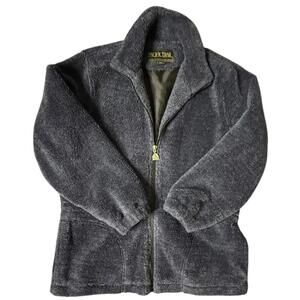 Pacific Trail Navy Plush Fleece Zip Jacket Vintage Outdoorwear Small